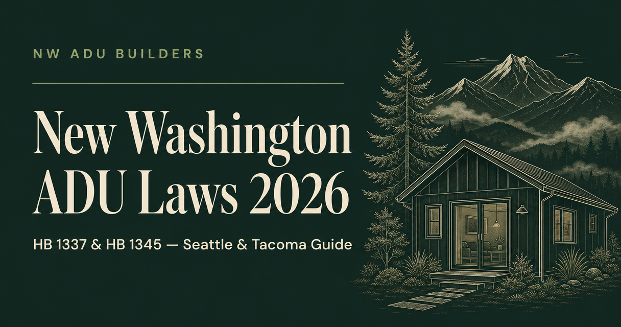 Law Update — New Washington ADU Laws (2026): What Seattle & Tacoma Homeowners Can Now Build