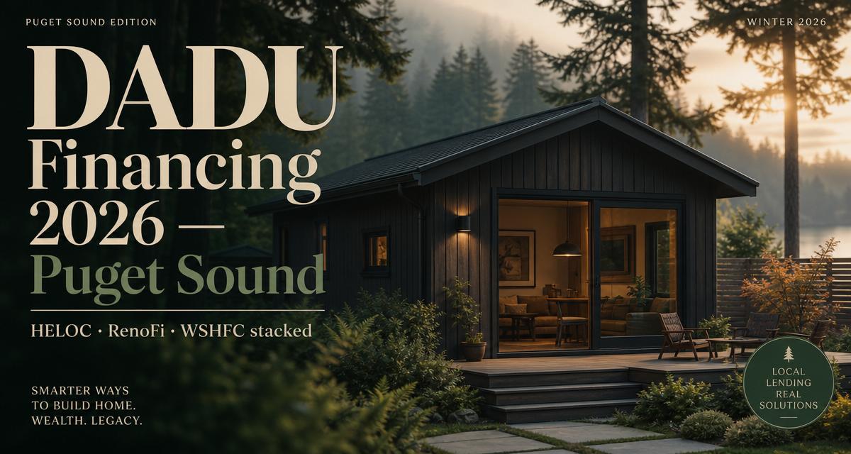 Finance — DADU Financing in 2026: How Puget Sound Homeowners Are Stacking HELOCs, Renovation Loans & WSHFC ADU Programs